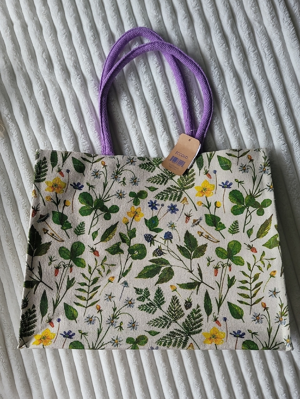 ECCOLO Floral Canvas Tote Bag